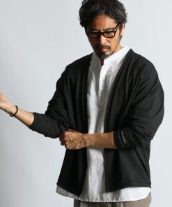 The DUFFER of ST.GEORGE カーディガン 「AIR FLEX」MOSS STITCH ”KINAGASI” CARDIGAN：高収縮機能素材「エアフレックス」鹿の子編み 着流しカ