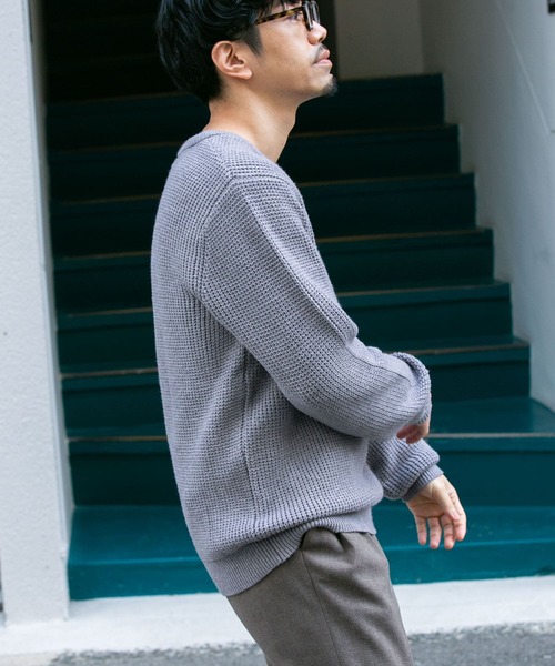 URBAN RESEARCH ROSSO MEN 「URBAN MEN」 長袖ニット MEDIUM グレー メンズ - 画像 (4)