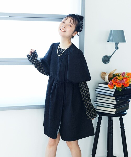 FREAK'S STORE 「FREAK'S STORE」 半袖ワンピース フリ- ブラック レディース