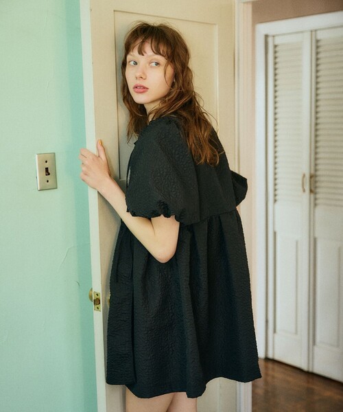 FREAK'S STORE 「FREAK'S STORE」 半袖ワンピース フリ- ブラック レディース - 画像 (5)