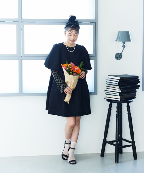 FREAK'S STORE 「FREAK'S STORE」 半袖ワンピース フリ- ブラック レディース - 画像 (6)