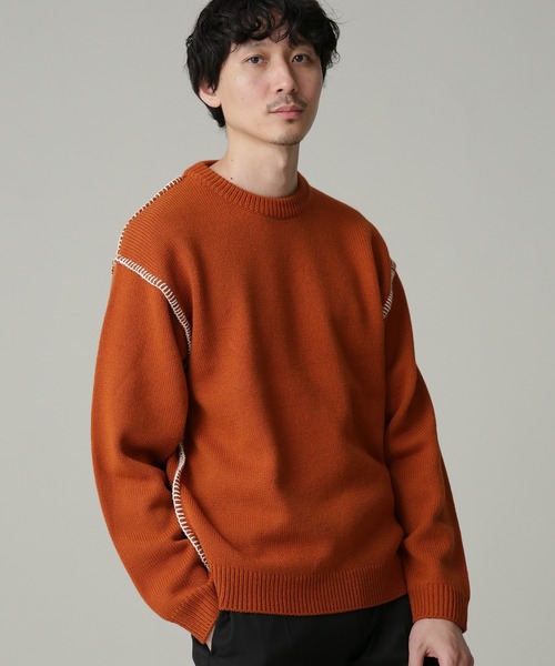 NANO universe 「NANO universe」 長袖ニット S ネイビー メンズ - 画像 (5)