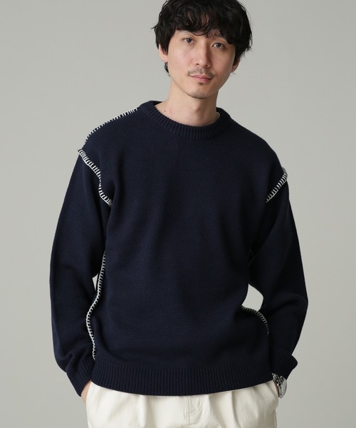 NANO universe 「NANO universe」 長袖ニット S ネイビー メンズ - 画像 (8)