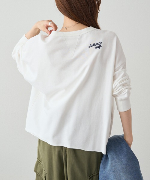 pual ce cin tシャツ インレイショートプルオーバー レディース - 画像 (6)