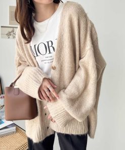 GeeRA 「GeeRA」 ニットカーディガン X-LARGE ベージュ レディース