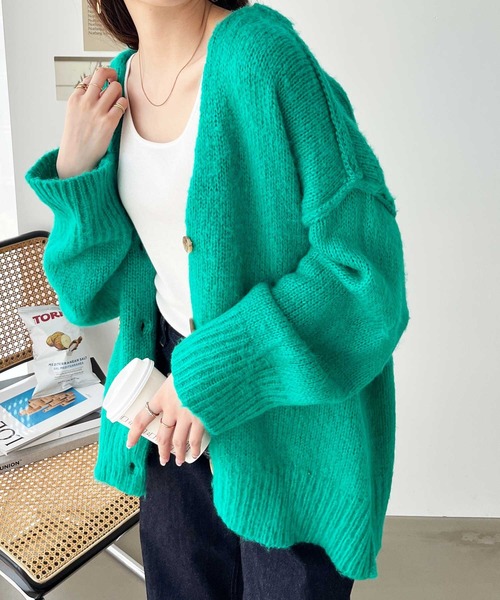 GeeRA 「GeeRA」 ニットカーディガン X-LARGE ベージュ レディース - 画像 (2)