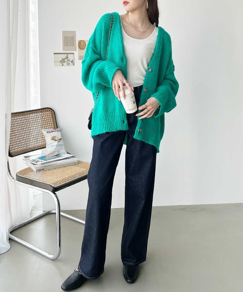 GeeRA 「GeeRA」 ニットカーディガン X-LARGE ベージュ レディース - 画像 (4)