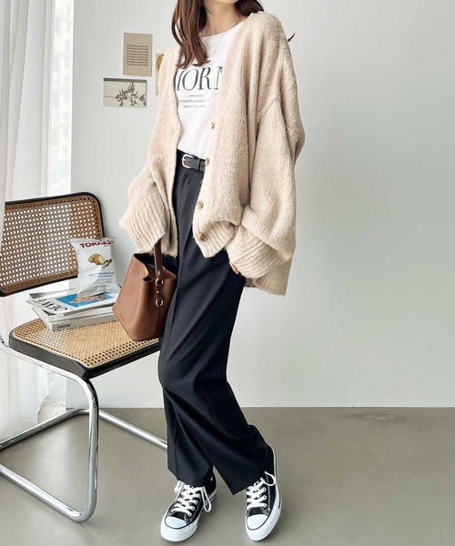 GeeRA 「GeeRA」 ニットカーディガン X-LARGE ベージュ レディース - 画像 (8)