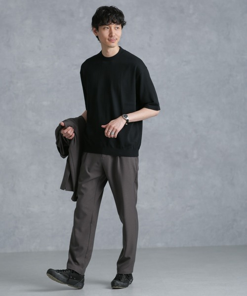 NANO universe 「NANO universe」 半袖ニット L ブラック メンズ - 画像 (8)