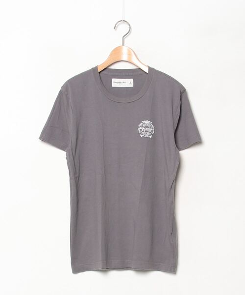 Abercrombie&Fitch 「Abercrombie&Fitch」 刺繍半袖Tシャツ S グレー メンズ