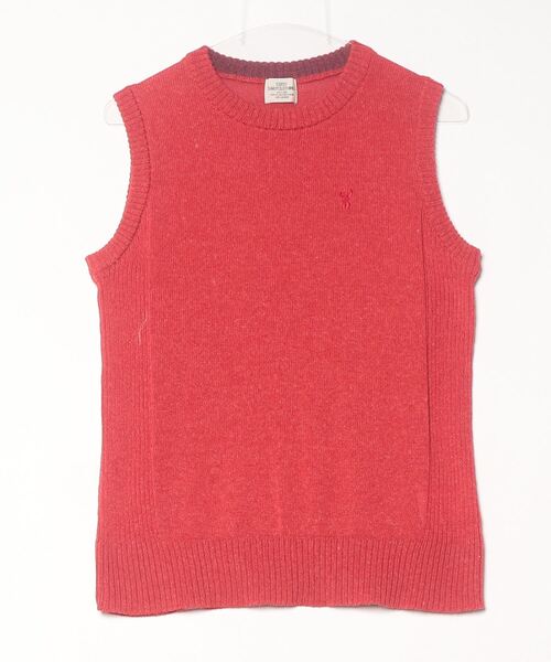 coen 「coen」 ノースリーブニット MEDIUM レッド メンズ