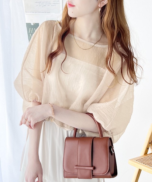 classicalelf 「classicalelf」 半袖ブラウス SMALL ベージュ レディース