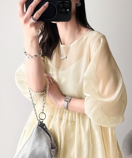 classicalelf 「classicalelf」 7分袖チュニック SMALL アイボリー レディース - 画像 (2)