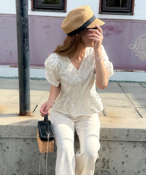 classicalelf 「classicalelf」 半袖ブラウス MEDIUM ホワイト レディース - 画像 (2)