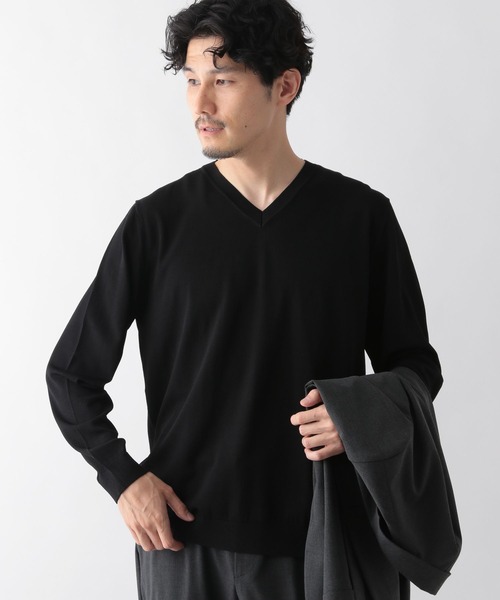 GLOBAL WORK 「GLOBAL WORK」 Vネックニット MEDIUM グレー メンズ - 画像 (8)