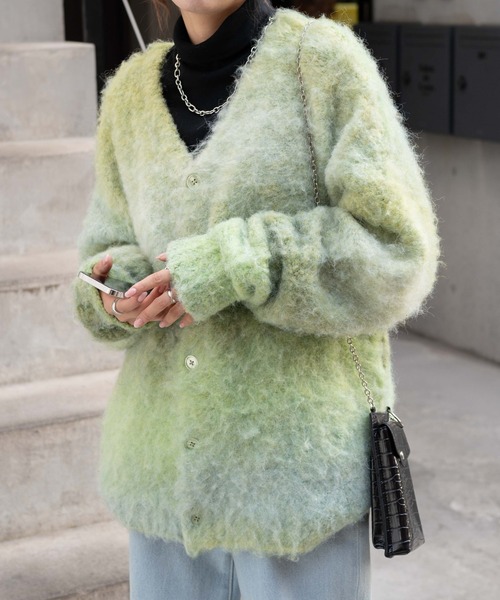 WEGO 「WEGO」 ニットカーディガン MEDIUM グリーン メンズ