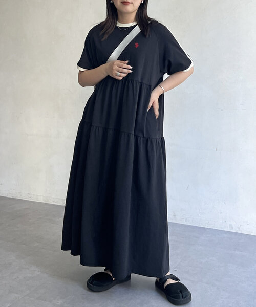 U.S. POLO ASSN. 「U.S. ASSN.」 半袖ワンピース FREE ネイビー レディース - 画像 (2)