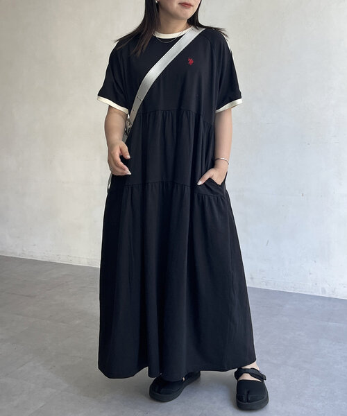 U.S. POLO ASSN. 「U.S. ASSN.」 半袖ワンピース FREE ネイビー レディース - 画像 (4)