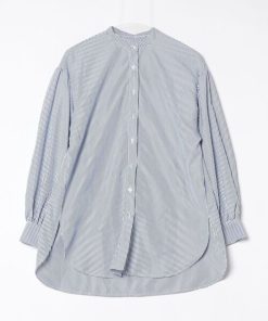 Discoat 「DISCOAT」 長袖ブラウス FREE ホワイト×ネイビー レディース