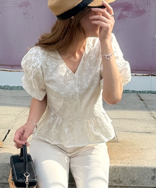 classicalelf 「classicalelf」 半袖ブラウス X-LARGE ブラック レディース - 画像 (5)