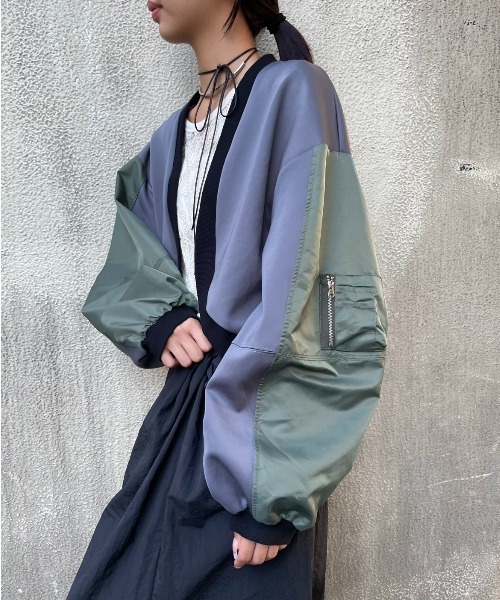 AIC. カーディガン MA-1ショートボレロ レディース - 画像 (3)