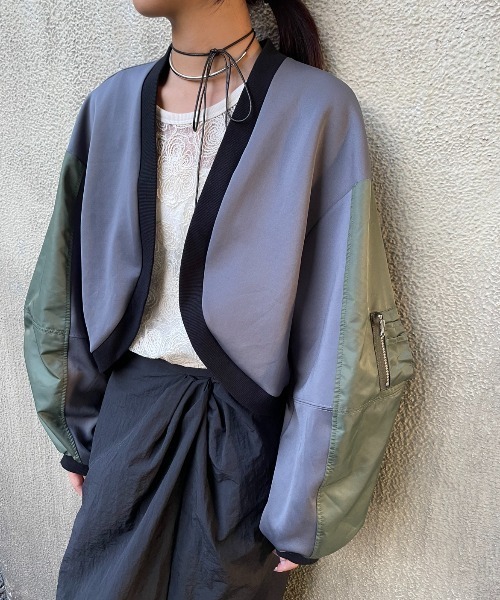 AIC. カーディガン MA-1ショートボレロ レディース - 画像 (6)