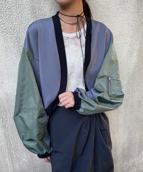 AIC. カーディガン MA-1ショートボレロ レディース - 画像 (7)