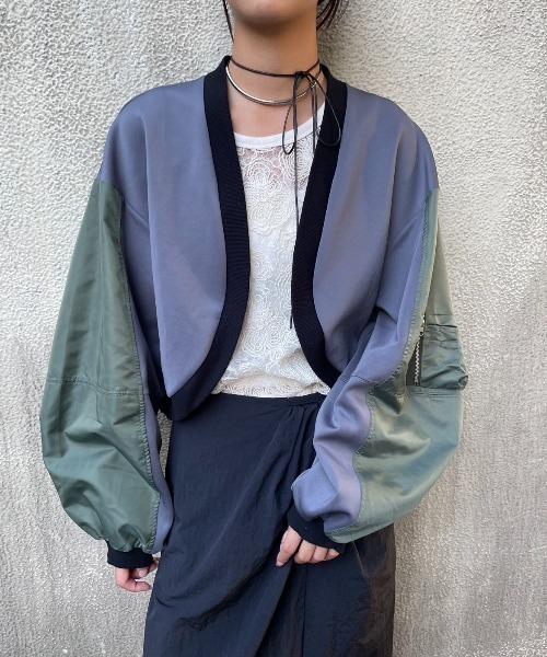 AIC. カーディガン MA-1ショートボレロ レディース - 画像 (9)