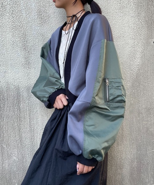 AIC. カーディガン MA-1ショートボレロ レディース - 画像 (8)