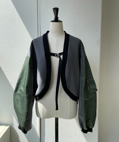 AIC. カーディガン MA-1ショートボレロ レディース - 画像 (4)