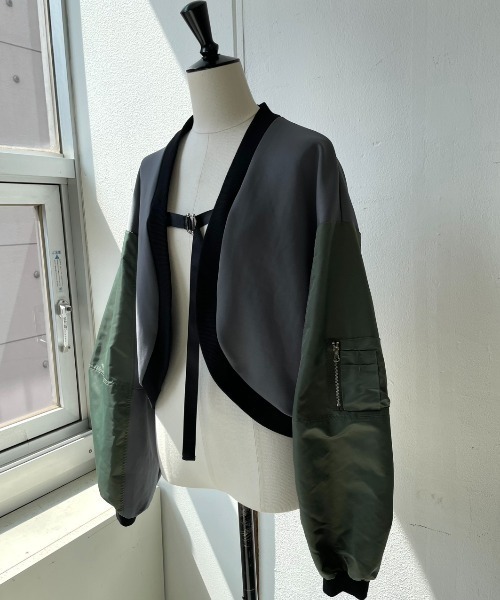 AIC. カーディガン MA-1ショートボレロ レディース - 画像 (5)