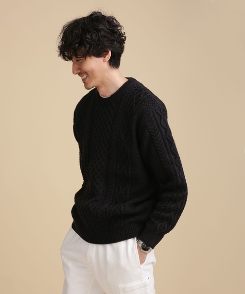 NANO universe 「NANO universe」 長袖ニット L グレー メンズ - 画像 (4)