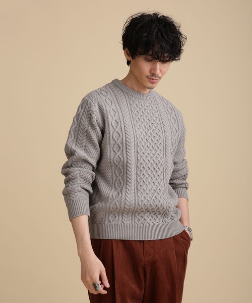 NANO universe 「NANO universe」 長袖ニット L グレー メンズ - 画像 (5)