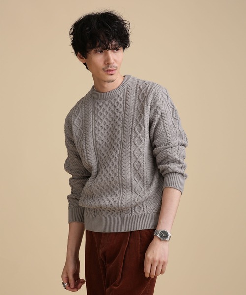 NANO universe 「NANO universe」 長袖ニット L グレー メンズ - 画像 (6)