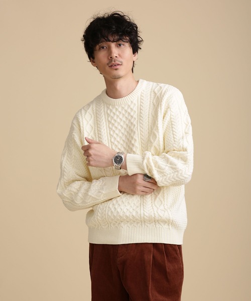 NANO universe 「NANO universe」 長袖ニット L グレー メンズ - 画像 (7)