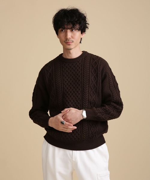 NANO universe 「NANO universe」 長袖ニット L グレー メンズ - 画像 (9)