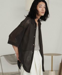 WYM LIDNM 「WYM LIDNM」 半袖シャツ L アッシュブラウン メンズ