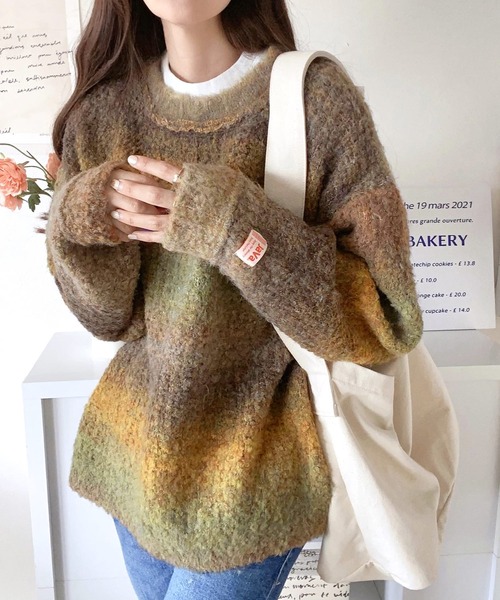 Java 「Java」 長袖ニット LARGE ブラック メンズ - 画像 (4)