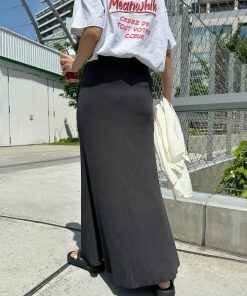 andme 「andme」 「alma design」ロングスカート M スミクロ レディース