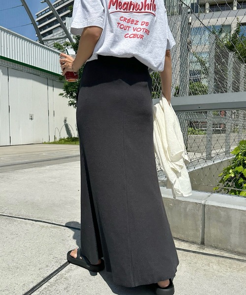 andme 「andme」 「alma design」ロングスカート M スミクロ レディース