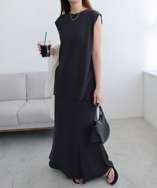 andme 「andme」 「alma design」ロングスカート M スミクロ レディース - 画像 (8)