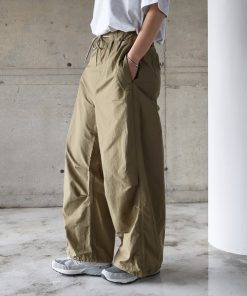 andme 「andme」 イージーパンツ S ライトカーキ レディース