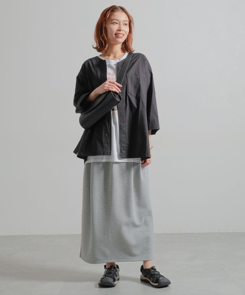 studio CLIP ブルゾン アウター ノーカラーシャツブルゾン レディース - 画像 (9)