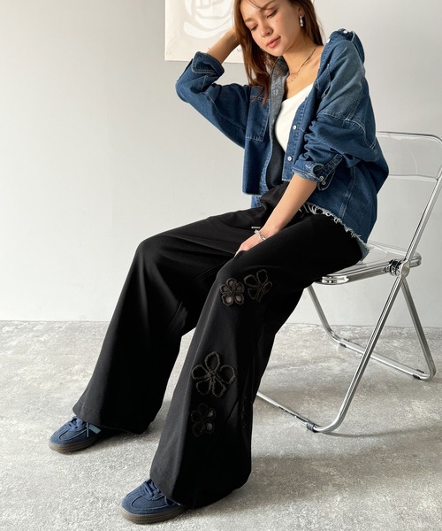 classicalelf 「classicalelf」 イージーパンツ SMALL チャコール レディース - 画像 (5)