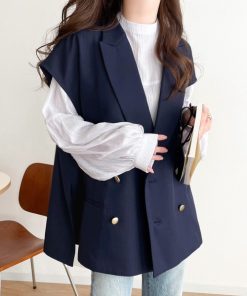 classicalelf 「classicalelf」 ベスト SMALL ネイビー レディース