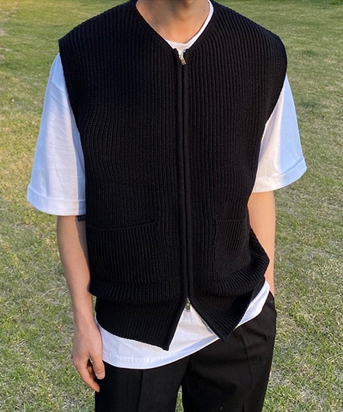 Ressaca 「Ressaca」 ニットベスト X-LARGE ブラック メンズ - 画像 (5)