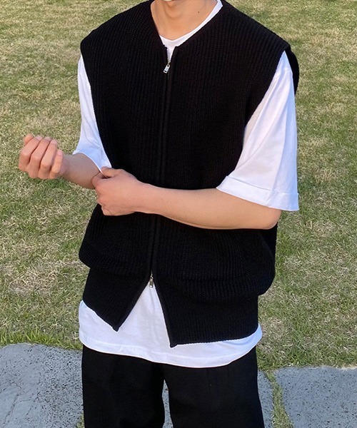 Ressaca 「Ressaca」 ニットベスト X-LARGE ブラック メンズ - 画像 (9)