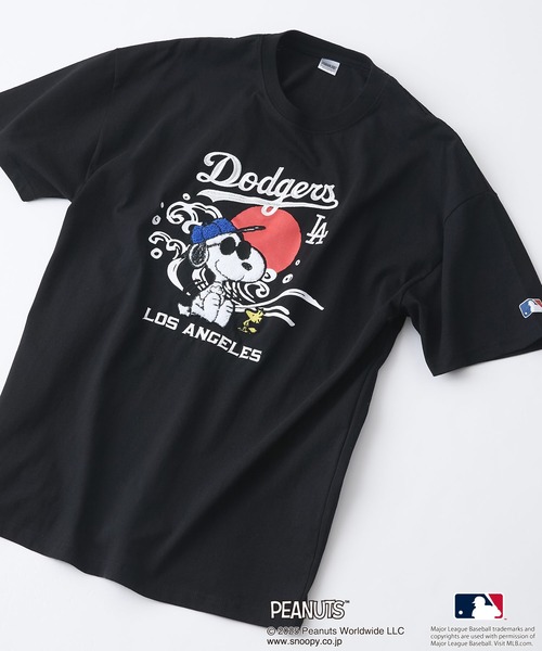 MLB tシャツ 「PEANUTS×MLB」オリジナルデザイン 和柄Tシャツ ドジャース ヤンキース カブス スーベニア メンズ レディース - 画像 (5)