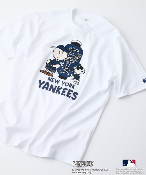 MLB tシャツ 「PEANUTS×MLB」オリジナルデザイン 和柄Tシャツ ドジャース ヤンキース カブス スーベニア メンズ レディース - 画像 (3)