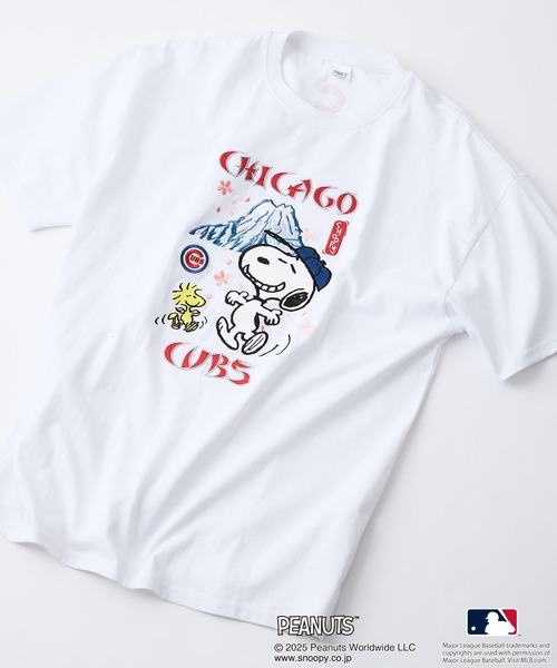 MLB tシャツ 「PEANUTS×MLB」オリジナルデザイン 和柄Tシャツ ドジャース ヤンキース カブス スーベニア メンズ レディース - 画像 (4)